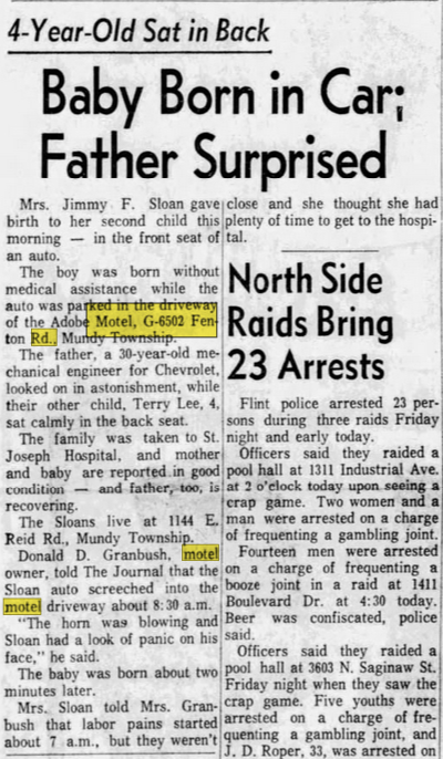 Abode Motel - Mar 26 1966 Article (newer photo)